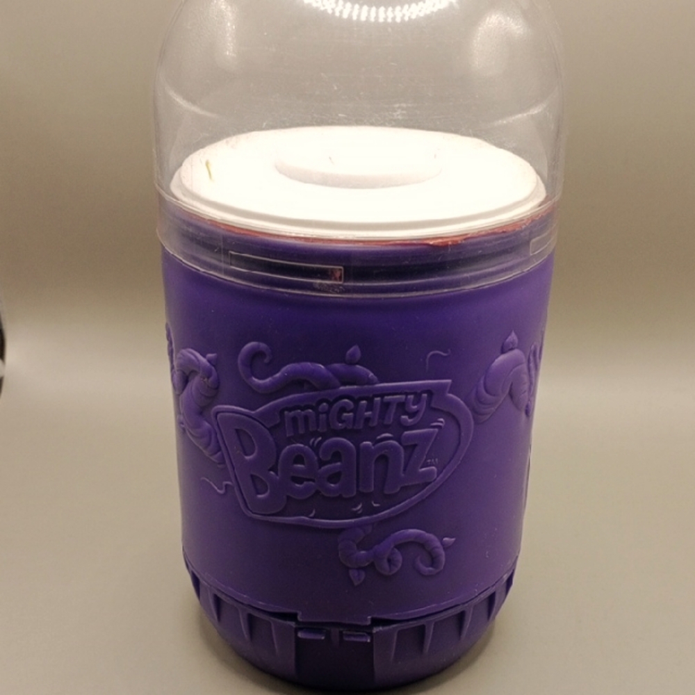 Mighty Beanz Embossed Purple Container